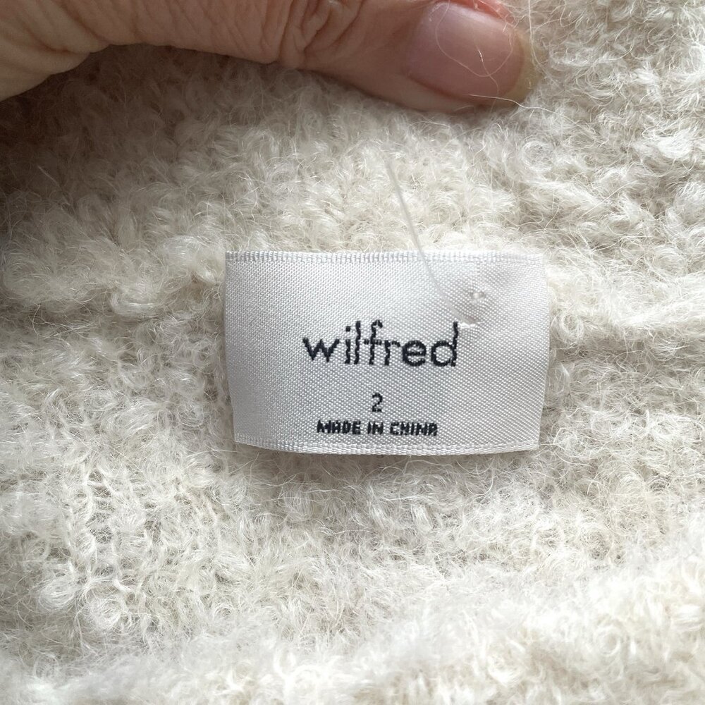 Aritzia Wilfred Ivory Seissan Alpaca Wool Blend Oversized Sweater - 2/Medium - Picture 7 of 14